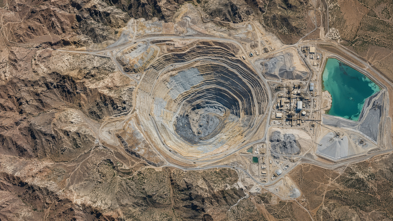 Imágenes satelitales de la industria minera